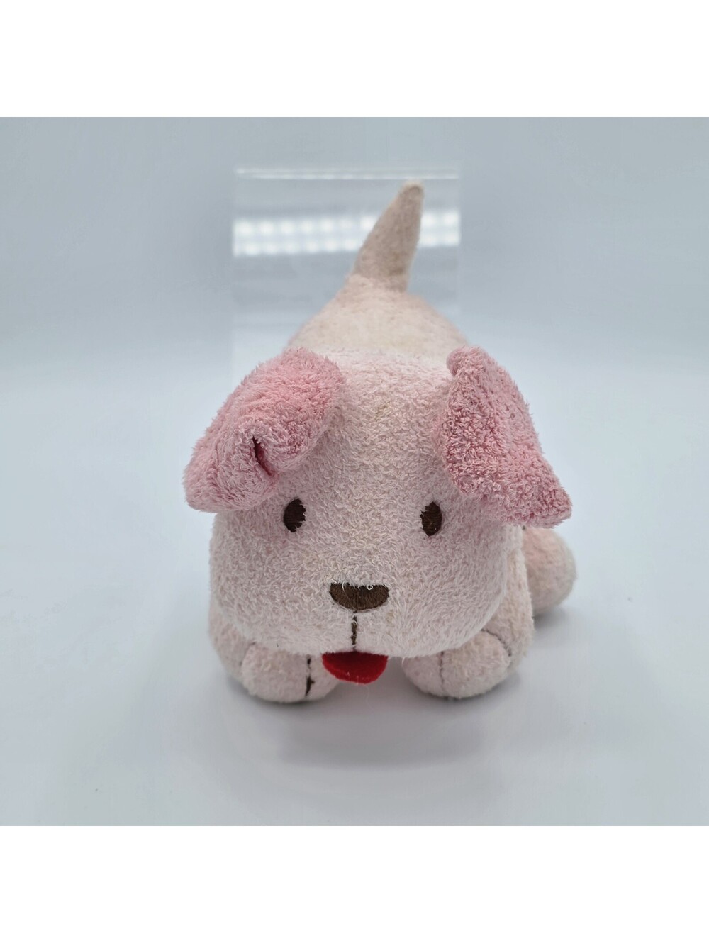 Old Navy Pink Dog Puppy Plush Rattle 5 Inch Stuffed Animal Toy